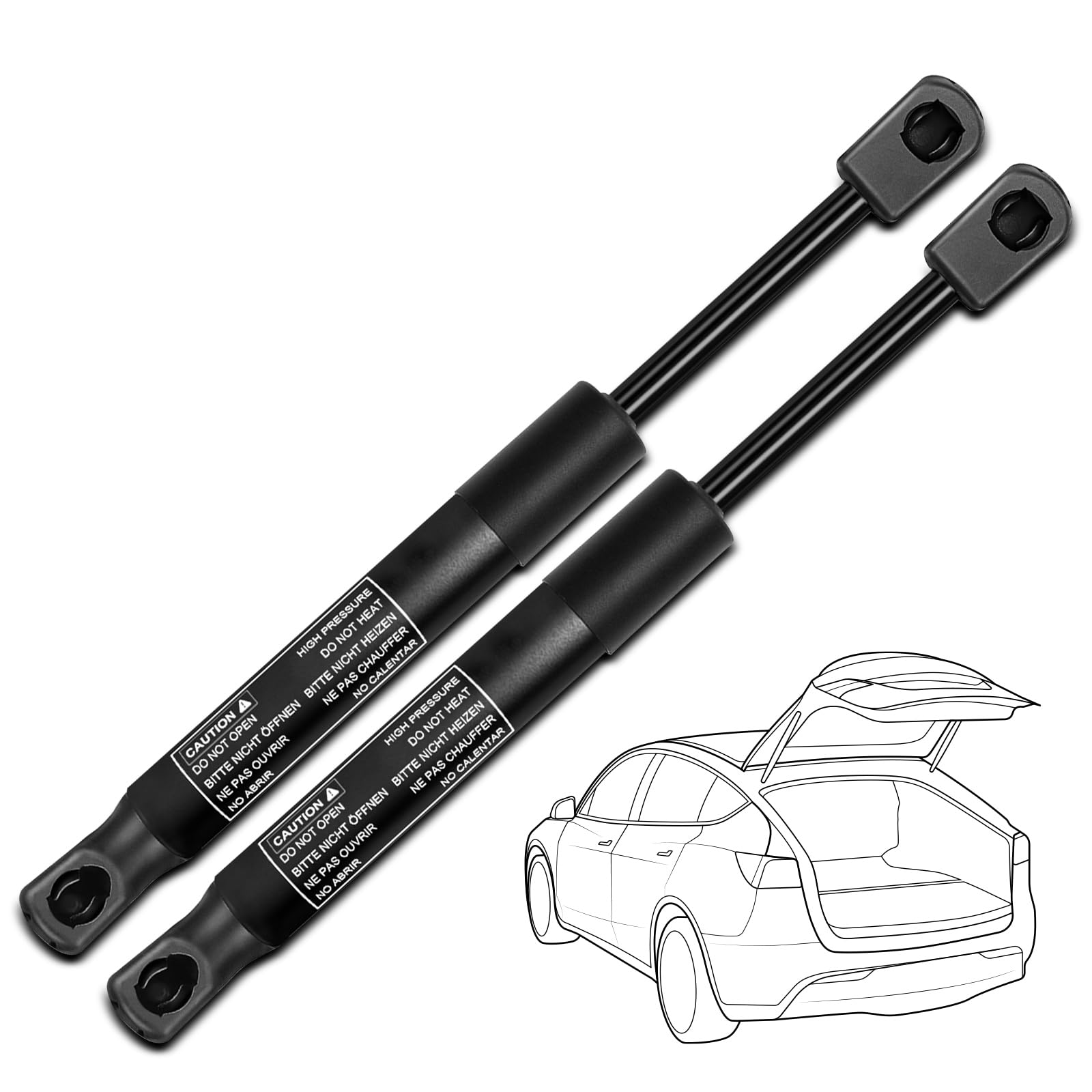 Amazon.com: Set of 2 Rear Trunk Lid Lift Support Struts Gas Shock